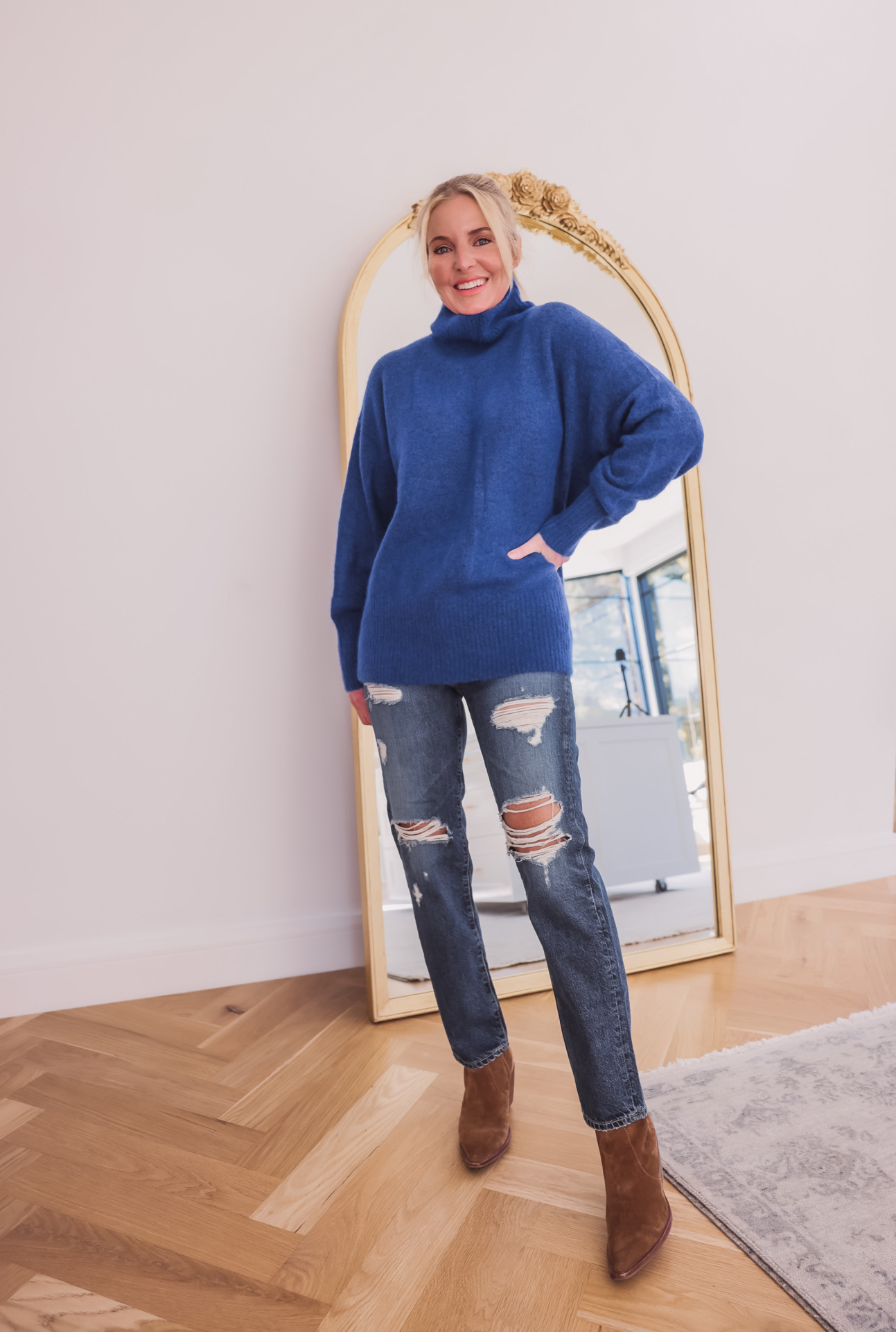 fuzzy alpaca blend sweater | Tops To Wear With Leather Leggings