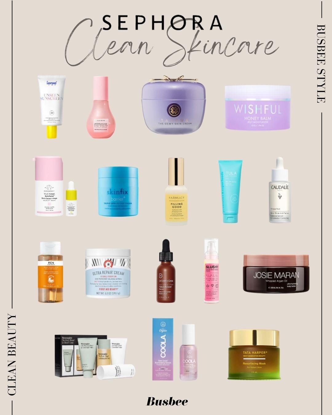 Sephora Clean skincare products